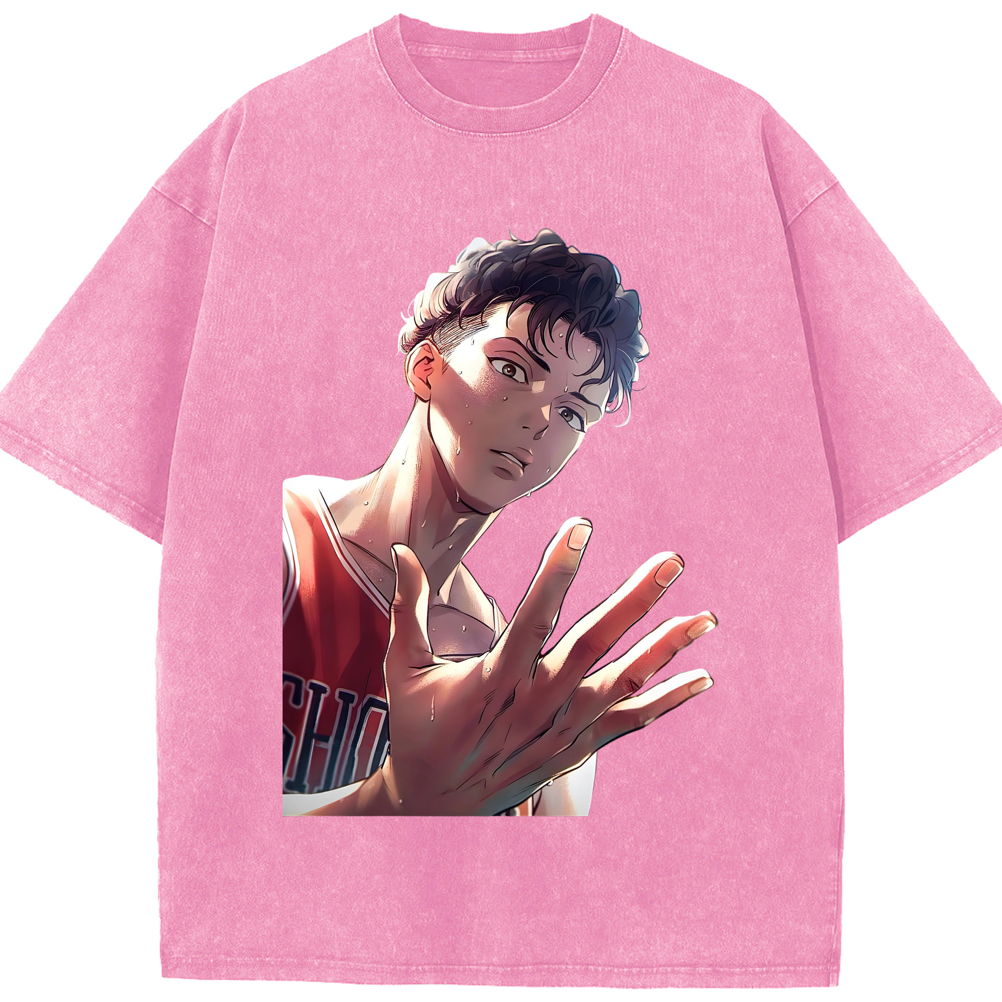 （画像用） SLAM DUNK／スラムダンク 綿100% ヴィンテージ風 半袖Tシャツ（フロントプリント）